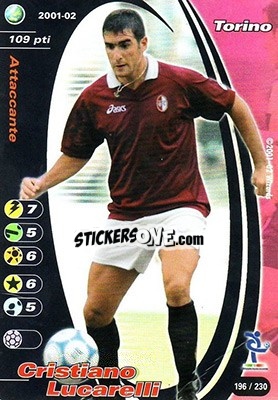 Sticker Cristiano Lucarelli - Football Champions Italy 2001-2002 n. 196 - Wizards of The Coast