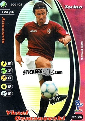 Sticker Yksel Osmanowski - Football Champions Italy 2001-2002 n. 197 - Wizards of The Coast