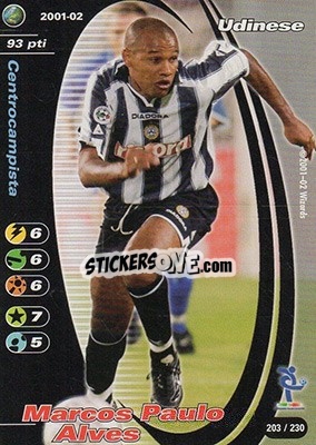 Sticker Marcos Paulo Alves - Football Champions Italy 2001-2002 n. 203 - Wizards of The Coast