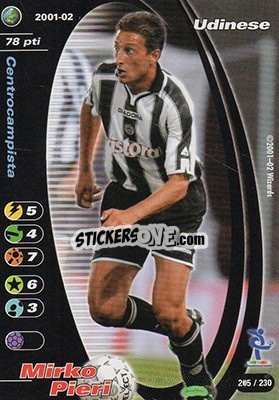 Sticker Mirko Pieri - Football Champions Italy 2001-2002 n. 205 - Wizards of The Coast