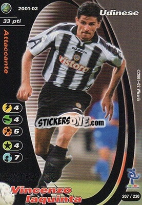 Sticker Vincenzo Iaquinta - Football Champions Italy 2001-2002 n. 207 - Wizards of The Coast