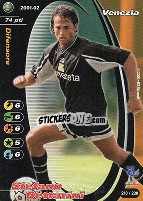 Figurina Stefano Bettarini - Football Champions Italy 2001-2002 - Wizards of The Coast