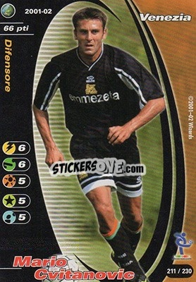 Sticker Mario Cvitanovic - Football Champions Italy 2001-2002 n. 211 - Wizards of The Coast