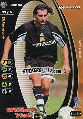 Sticker William Viali - Football Champions Italy 2001-2002 n. 213 - Wizards of The Coast