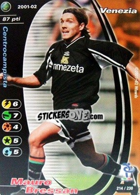Sticker Mauro Bressan - Football Champions Italy 2001-2002 n. 214 - Wizards of The Coast