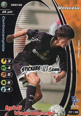 Sticker Ighli Vannucchi - Football Champions Italy 2001-2002 - Wizards of The Coast