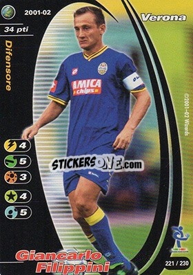 Figurina Giancarlo Filippini - Football Champions Italy 2001-2002 - Wizards of The Coast