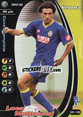 Sticker Luca Matteassi - Football Champions Italy 2001-2002 n. 223 - Wizards of The Coast