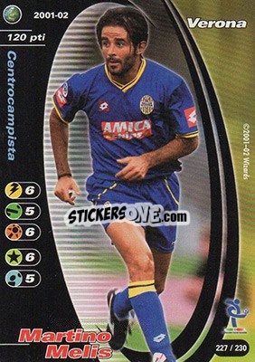 Sticker Martino Melis - Football Champions Italy 2001-2002 n. 227 - Wizards of The Coast