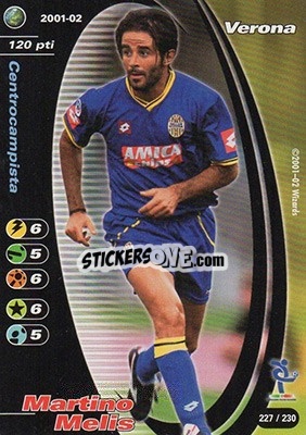 Cromo Martino Melis - Football Champions Italy 2001-2002 - Wizards of The Coast