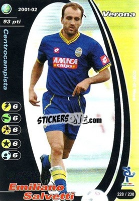 Sticker Emiliano Salvetti - Football Champions Italy 2001-2002 n. 228 - Wizards of The Coast