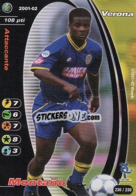 Sticker Montano - Football Champions Italy 2001-2002 - Wizards of The Coast