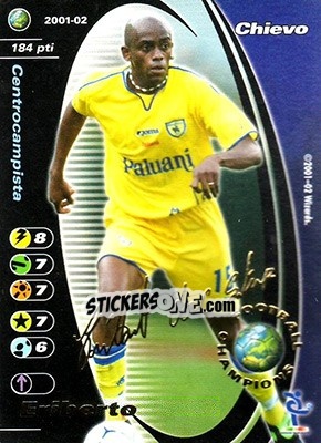 Sticker Eriberto - Football Champions Italy 2001-2002 n. P1 - Wizards of The Coast