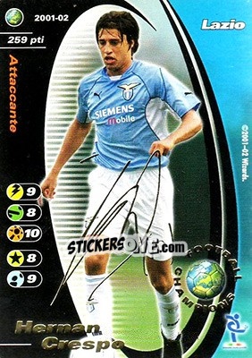 Cromo Hernan Crespo - Football Champions Italy 2001-2002 - Wizards of The Coast