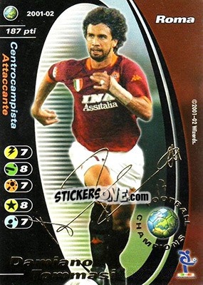 Sticker Damiano Tommasi - Football Champions Italy 2001-2002 - Wizards of The Coast