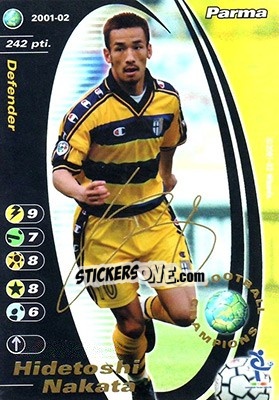 Figurina Hidetoshi Nakata - Football Champions Italy 2001-2002 - Wizards of The Coast