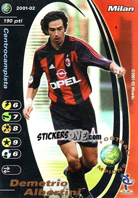 Sticker Demetrio Albertini - Football Champions Italy 2001-2002 n. PZ3 - Wizards of The Coast
