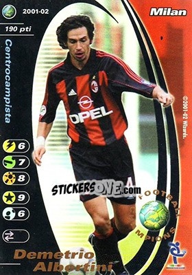 Figurina Demetrio Albertini - Football Champions Italy 2001-2002 - Wizards of The Coast