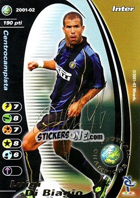 Sticker Luigi Di Biagio - Football Champions Italy 2001-2002 n. PZ4 - Wizards of The Coast
