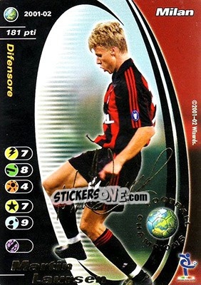 Sticker Martin Laursen - Football Champions Italy 2001-2002 n. PZ5 - Wizards of The Coast