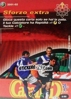 Sticker Sforzo extra - Football Champions Italy 2001-2002 n. T5 - Wizards of The Coast