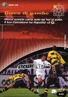 Sticker Gioco di gambe - Football Champions Italy 2001-2002 - Wizards of The Coast