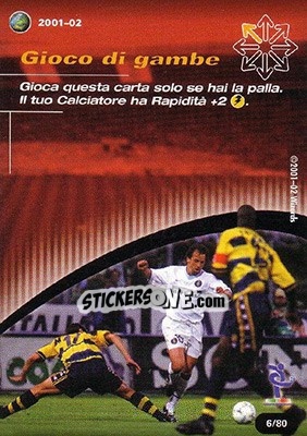 Sticker Gioco di gambe - Football Champions Italy 2001-2002 n. T6 - Wizards of The Coast