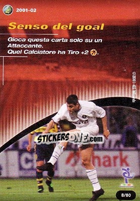 Sticker Senso del goal - Football Champions Italy 2001-2002 - Wizards of The Coast