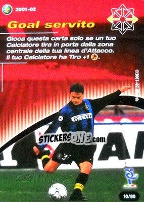 Figurina Goal servito - Football Champions Italy 2001-2002 - Wizards of The Coast