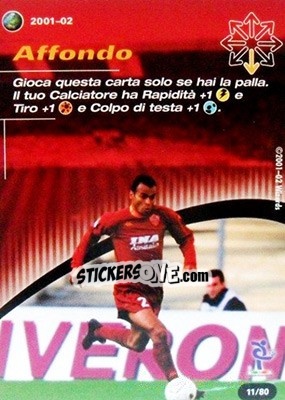 Sticker Affondo - Marcos Cafù - Football Champions Italy 2001-2002 n. T11 - Wizards of The Coast
