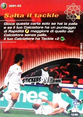 Sticker Salta il tackle - Football Champions Italy 2001-2002 n. T12 - Wizards of The Coast