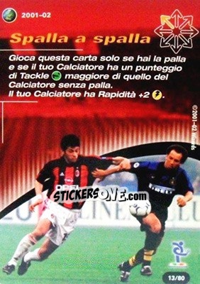 Sticker Spalla a spalla - Football Champions Italy 2001-2002 - Wizards of The Coast