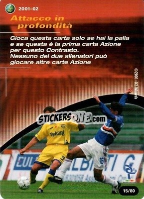 Sticker Attacco in profondita - Football Champions Italy 2001-2002 n. T15 - Wizards of The Coast
