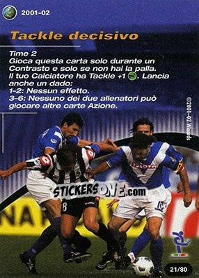 Figurina Tackle decisivo - Football Champions Italy 2001-2002 - Wizards of The Coast