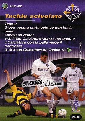 Sticker Tackle scivolato - Football Champions Italy 2001-2002 n. T24 - Wizards of The Coast