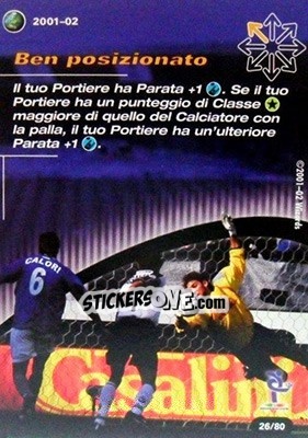 Sticker Ben Posizionato - Football Champions Italy 2001-2002 n. T26 - Wizards of The Coast