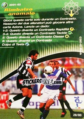 Sticker Rimbalzo anomalo - Football Champions Italy 2001-2002 n. T28 - Wizards of The Coast