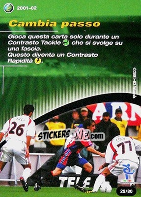 Sticker Cambia passo - Football Champions Italy 2001-2002 - Wizards of The Coast
