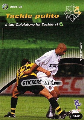 Sticker Tackle pulito - Football Champions Italy 2001-2002 n. T31 - Wizards of The Coast