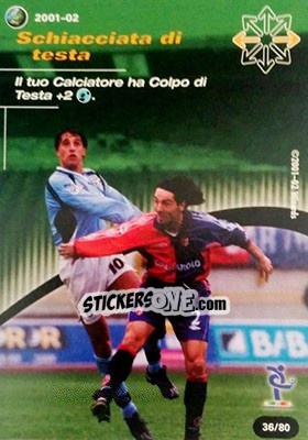 Sticker Schiacciata di testa - Football Champions Italy 2001-2002 n. T36 - Wizards of The Coast
