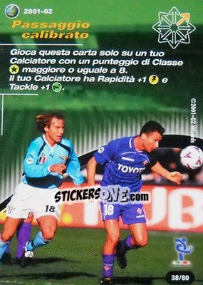 Sticker Passaggio calibrato - Football Champions Italy 2001-2002 n. T38 - Wizards of The Coast