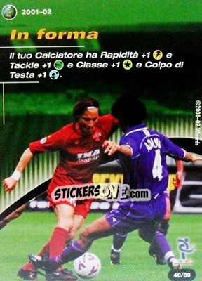 Sticker In forma - Football Champions Italy 2001-2002 n. T40 - Wizards of The Coast