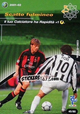 Sticker Scatto fulmineo - Football Champions Italy 2001-2002 n. T45 - Wizards of The Coast