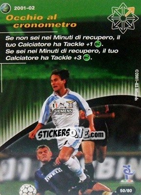 Sticker Occhio al cronometro - Football Champions Italy 2001-2002 n. T50 - Wizards of The Coast