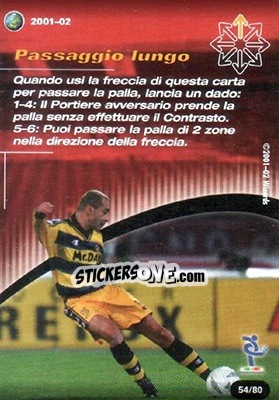 Sticker Passaggio lungo - Football Champions Italy 2001-2002 n. T54 - Wizards of The Coast