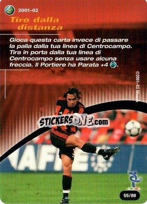 Sticker Tiro dalla distanza - Football Champions Italy 2001-2002 n. T55 - Wizards of The Coast