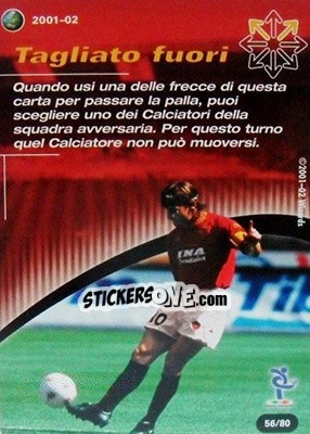Sticker Tagliato fuori - Football Champions Italy 2001-2002 n. T56 - Wizards of The Coast