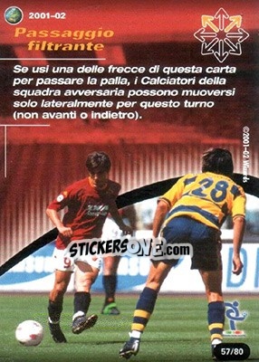 Sticker Passaggio filtrante - Football Champions Italy 2001-2002 n. T57 - Wizards of The Coast