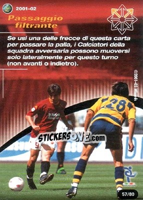 Figurina Passaggio filtrante - Football Champions Italy 2001-2002 - Wizards of The Coast