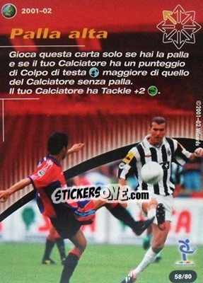 Sticker Palla alta - Football Champions Italy 2001-2002 n. T58 - Wizards of The Coast